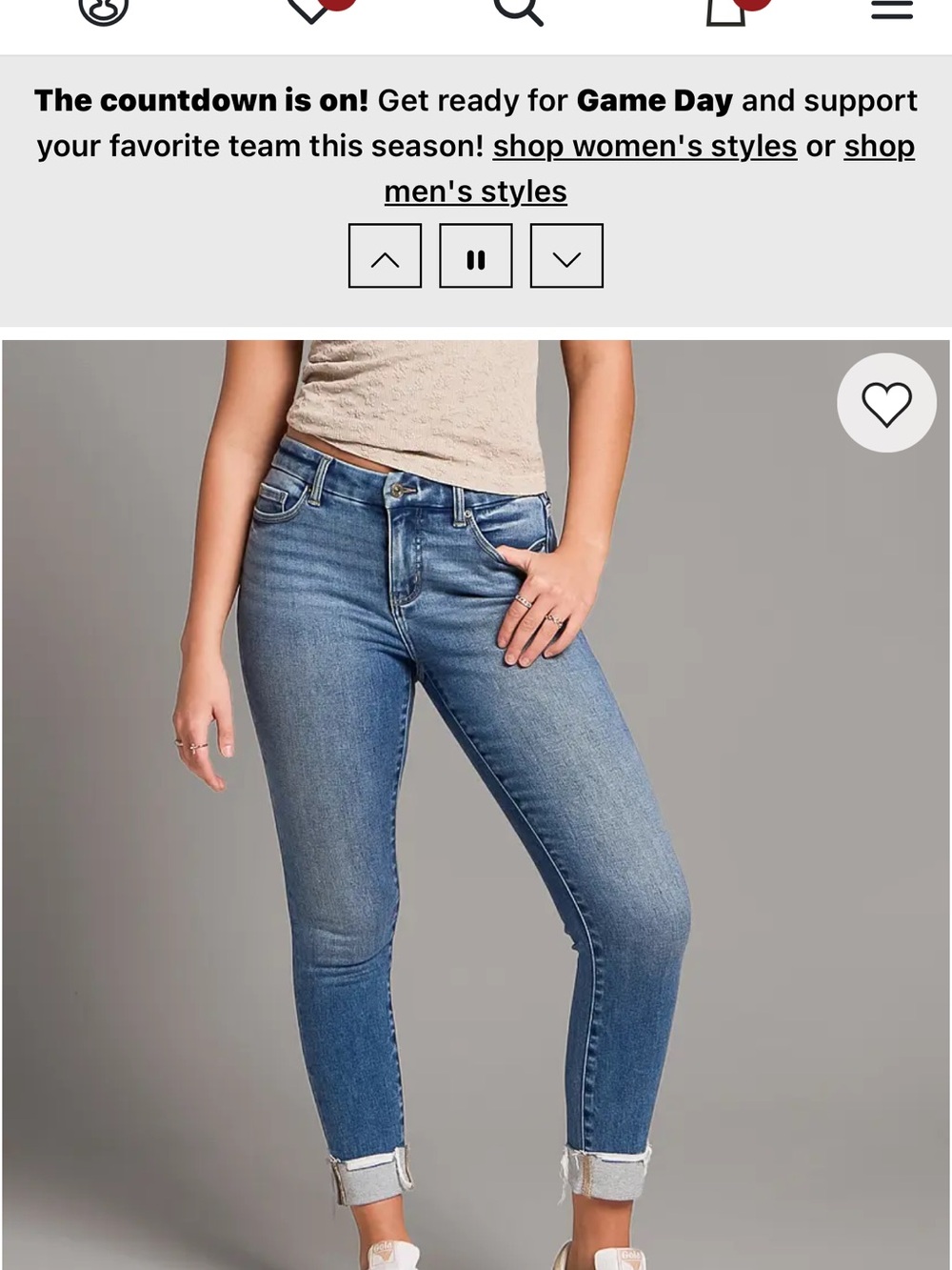 BKE Women's Skinny Jeans — Medium Blue Wash